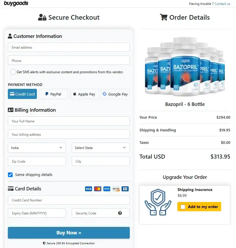 Bazopril Bazopril Order Page